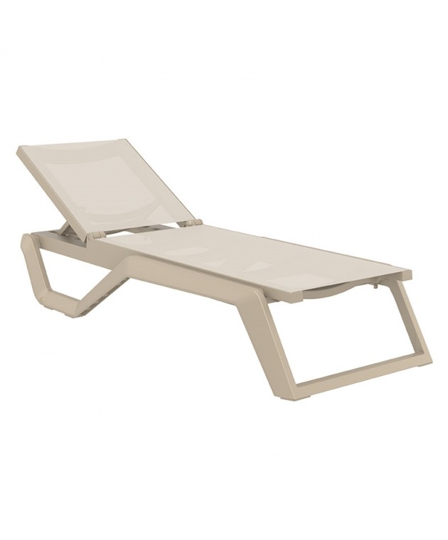 RIO PRO ΞΑΠΛΩΣΤΡΑ TAUPE/TAUPE ΠΟΛ/ΝΙΟΥ 190X70X33εκ. Ξαπλώστρες