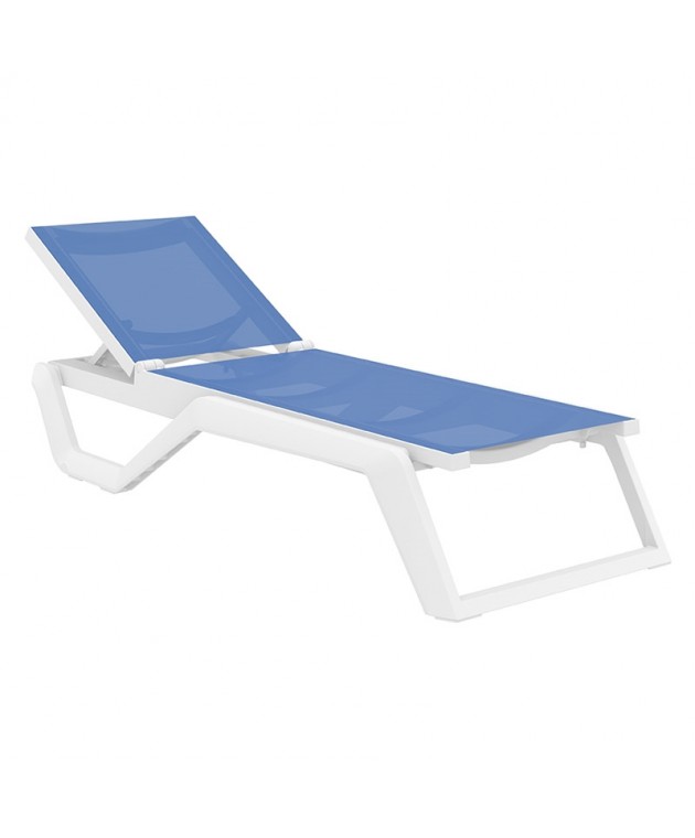 RIO PRO ΞΑΠΛΩΣΤΡΑ WHITE/BLUE ΠΟΛ/ΝΙΟΥ 190X70X33εκ. Ξαπλώστρες