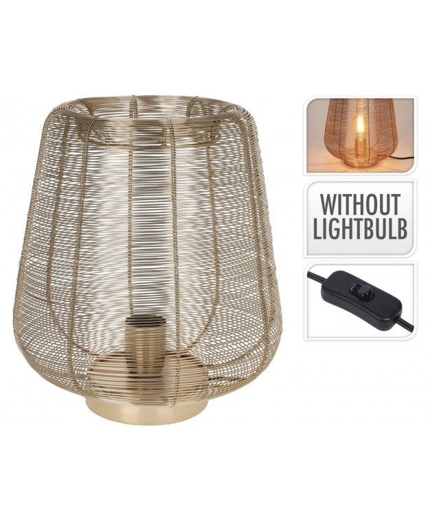 ΦΩΤΙΣΤΙΚΟ TABLE LAMP METAL WIRE 33CM GOL A98808860 ΕΠΙΤΡΑΠΕΖΙΑ ΦΩΤΙΣΤΙΚΑ