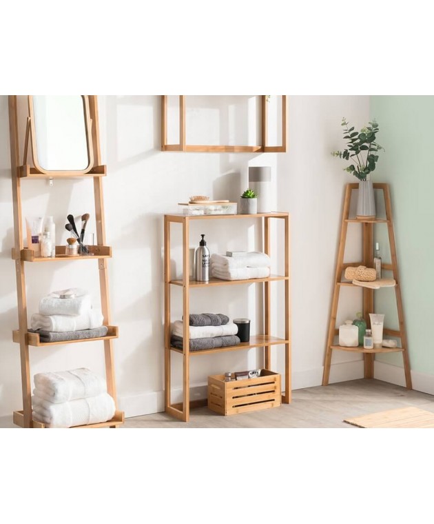 ΡΑΦΙΕΡΑ 3 LEVEL ANGLE BAMBOO RACK SICE 174519 31.9x31.9x103cm Ραφιέρες