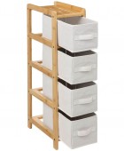 Ραφιέρα μπάνιου 5five bamboo - 33x19x78.5cm 