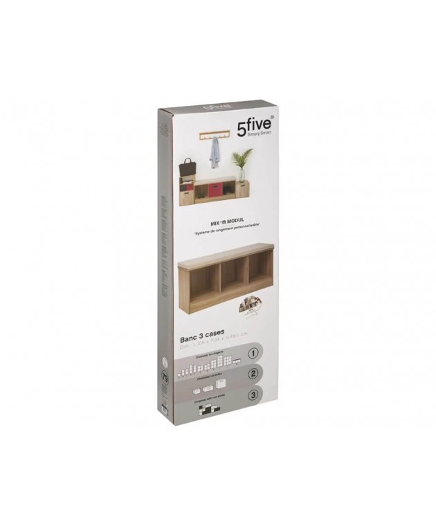 ΡΑΦΙΈΡΑ 3 CPT WOOD BENCH MIX NAT 160479 Ραφιέρες