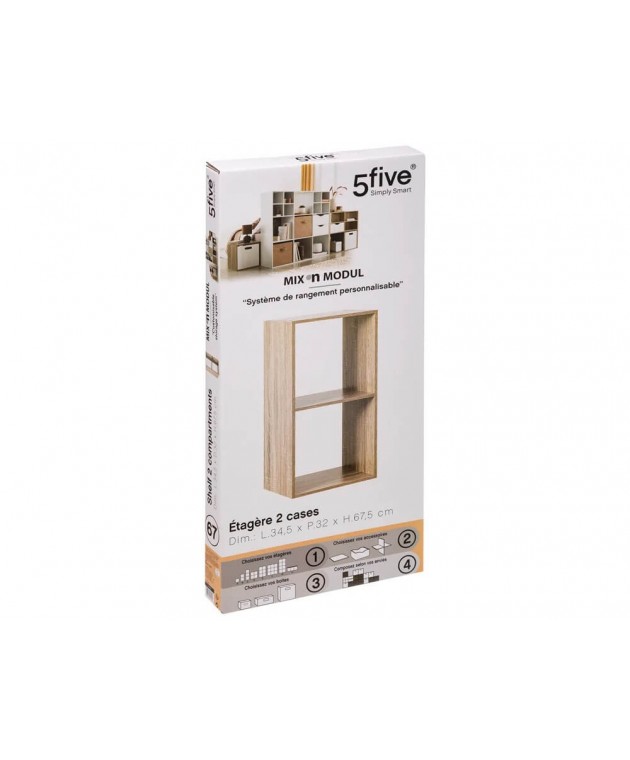 ΡΑΦΙΈΡΕΣ & ΑΠΟΘΗΚΕΥΤΙΚΆ ΚΟΥΤΙΆ 2 CPT WOOD SHELVES MIX NAT 138967 
