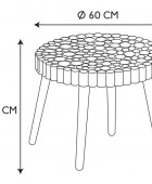 ΤΡΑΠΕΖΆΚΙ ΣΑΛΟΝΙΟΎ TABLE BASSE RONDIN D60CM M1 HD5206 Τραπεζάκια Σαλονιού
