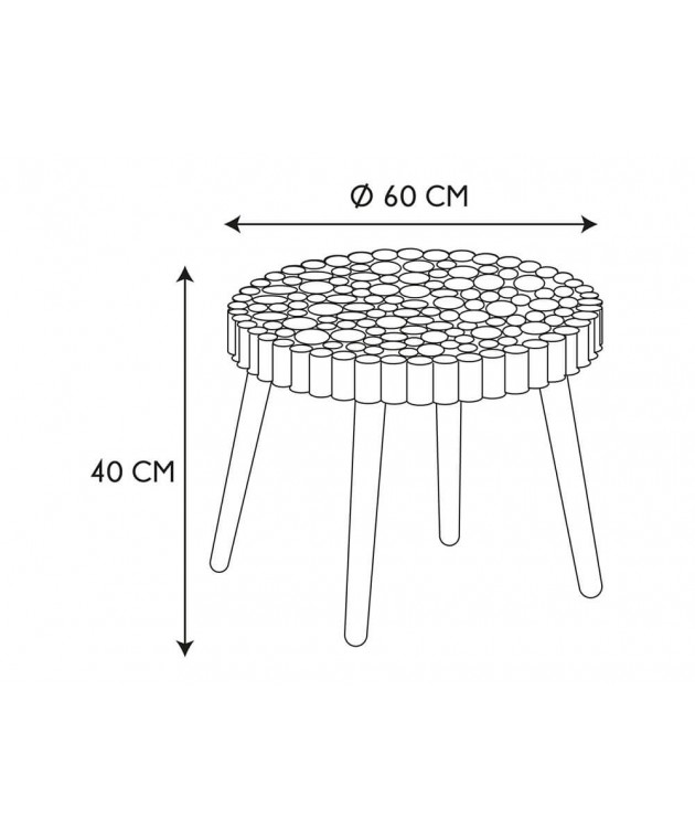 ΤΡΑΠΕΖΆΚΙ ΣΑΛΟΝΙΟΎ TABLE BASSE RONDIN D60CM M1 HD5206 Τραπεζάκια Σαλονιού