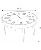 ΤΡΑΠΕΖΆΚΙΑ ΣΑΛΟΝΙΟΎ TABLE CLOCK LOUNGE D70CM HD0126 Τραπεζάκια Σαλονιού