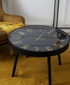 ΤΡΑΠΕΖΆΚΙΑ ΣΑΛΟΝΙΟΎ TABLE CLOCK LOUNGE D70CM HD0126 Τραπεζάκια Σαλονιού