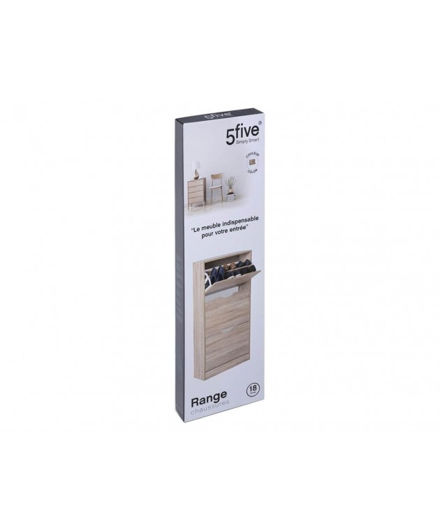 ΠΑΠΟΥΤΣΟΘΉΚΗ WOOD SHOE RACK 3DRW NAT 18P FIVE 160392D Παπουτσοθήκες