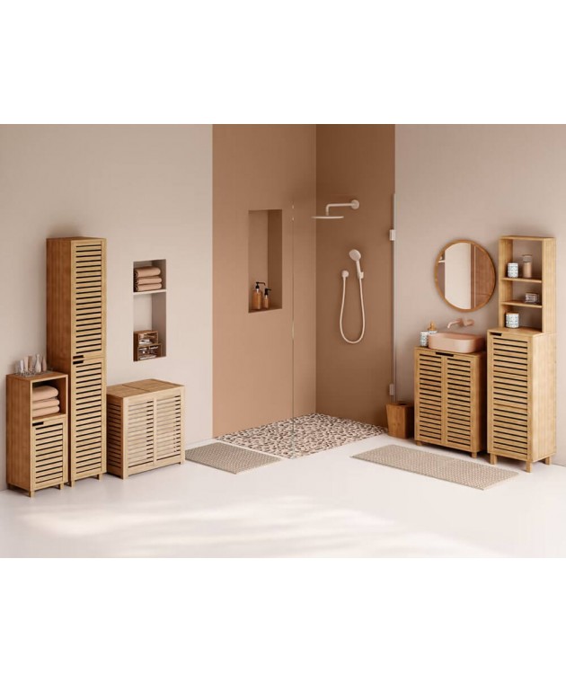 Έπιπλο μπάνιου 5five bamboo - 33x28x80cm Ντουλάπια