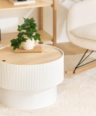 ΤΡΑΠΕΖΆΚΙΑ ΣΑΛΟΝΙΟΎ ENOLA WHT TRUNK COFFEE TABLE ATMOSPHERA 197741A Τραπεζάκια Σαλονιού