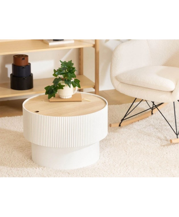 ΤΡΑΠΕΖΆΚΙΑ ΣΑΛΟΝΙΟΎ ENOLA WHT TRUNK COFFEE TABLE ATMOSPHERA 197741A Τραπεζάκια Σαλονιού