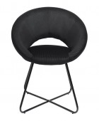 ΚΑΡΈΚΛΑ ROUND VELVET ARMCHAIR GIULIA BLACK HD0065 Καρέκλες