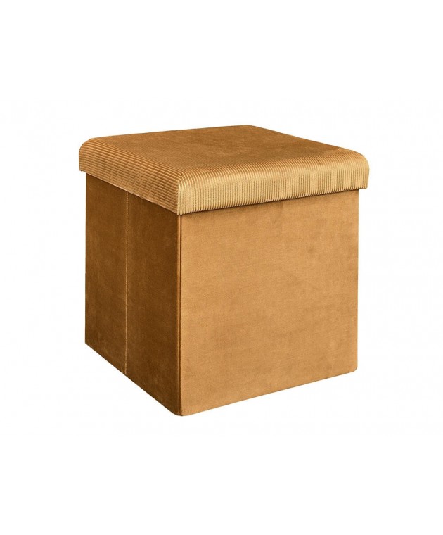 ΣΚΑΜΠΌ GIULIA VELVET FOLDABLE STORAGE POUFFE HD6813 Σκαμπό