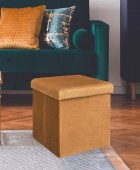ΣΚΑΜΠΌ GIULIA VELVET FOLDABLE STORAGE POUFFE HD6813 Σκαμπό