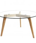 ΤΡΑΠΕΖΆΚΙ ΣΑΛΟΝΙΟΎ GLASS ROUND TABLE DIAM 80CM HD3800 Τραπεζάκια Σαλονιού
