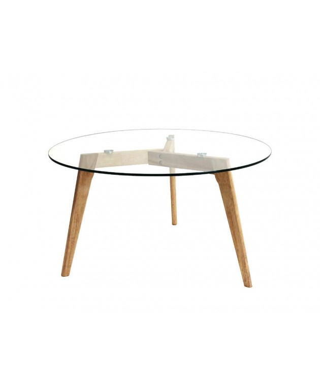 ΤΡΑΠΕΖΆΚΙ ΣΑΛΟΝΙΟΎ GLASS ROUND TABLE DIAM 80CM HD3800 Τραπεζάκια Σαλονιού