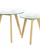 ΤΡΑΠΕΖΆΚΙΑ ΣΑΛΟΝΙΟΎ NESTING TABLES X2 IN HEATTEMPERED GLASS HD3207 Τραπεζάκια Σαλονιού