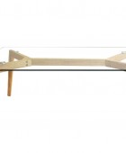 ΤΡΑΠΕΖΆΚΙ ΣΑΛΟΝΙΟΎ GLASS RECTANGULAR TABLE 90X60X45CM HD3801 Τραπεζάκια Σαλονιού