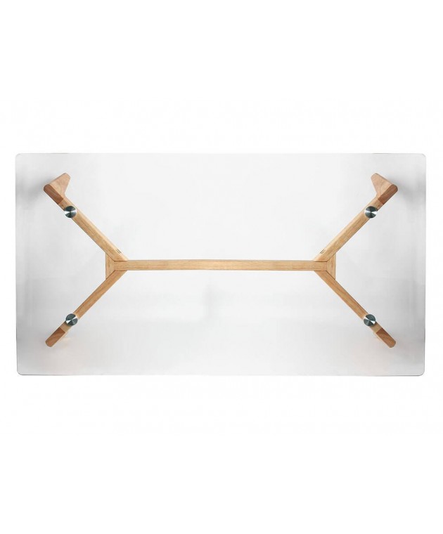 ΤΡΑΠΕΖΆΚΙ ΣΑΛΟΝΙΟΎ GLASS RECTANGULAR TABLE 90X60X45CM HD3801 Τραπεζάκια Σαλονιού