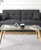 ΤΡΑΠΕΖΆΚΙ ΣΑΛΟΝΙΟΎ GLASS RECTANGULAR TABLE 90X60X45CM HD3801 Τραπεζάκια Σαλονιού
