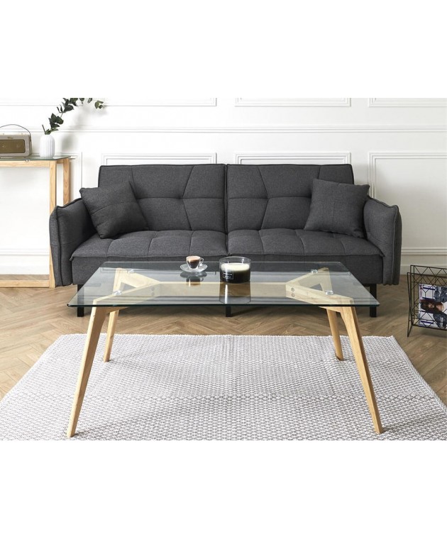 ΤΡΑΠΕΖΆΚΙ ΣΑΛΟΝΙΟΎ GLASS RECTANGULAR TABLE 90X60X45CM HD3801 Τραπεζάκια Σαλονιού
