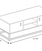 Έπιπλο TV Abbott Home Deco Factory - 117x39x48cm Έπιπλα TV