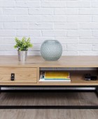 ΤΡΑΠΕΖΆΚΙ ΣΑΛΟΝΙΟΎ ABBOTT METAL AND WOOD LOW TABLE M1 HD6624 Τραπεζάκια Σαλονιού