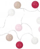 ΔΙΑΚΟΣΜΗΤΙΚΈΣ ΓΙΡΛΆΝΤΕΣ LED ΔΩΜΑΤΊΟΥ 10 LED BALL STRING LIGHTS PINKTAUPE SHADES LA10064