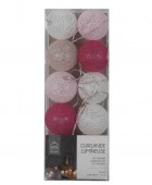 ΔΙΑΚΟΣΜΗΤΙΚΈΣ ΓΙΡΛΆΝΤΕΣ LED ΔΩΜΑΤΊΟΥ 10 LED BALL STRING LIGHTS PINKTAUPE SHADES LA10064