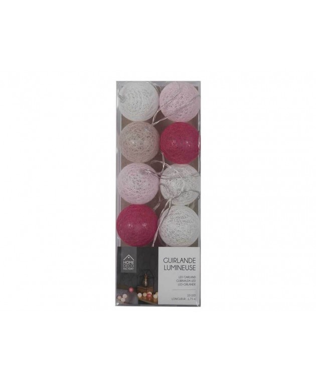 ΔΙΑΚΟΣΜΗΤΙΚΈΣ ΓΙΡΛΆΝΤΕΣ LED ΔΩΜΑΤΊΟΥ 10 LED BALL STRING LIGHTS PINKTAUPE SHADES LA10064