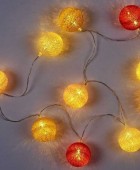 ΔΙΑΚΟΣΜΗΤΙΚΈΣ ΓΙΡΛΆΝΤΕΣ LED ΔΩΜΑΤΊΟΥ 10 LED BALL STRING LIGHTS PINKTAUPE SHADES LA10064