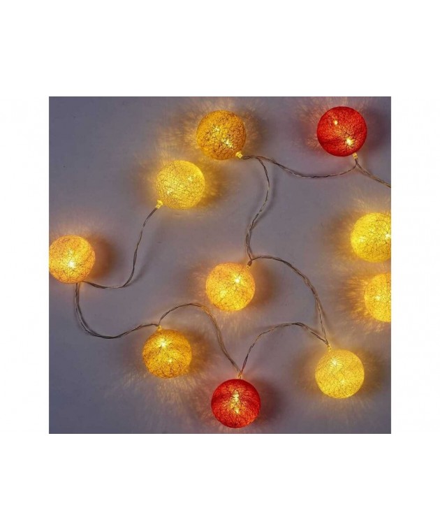 ΔΙΑΚΟΣΜΗΤΙΚΈΣ ΓΙΡΛΆΝΤΕΣ LED ΔΩΜΑΤΊΟΥ 10 LED BALL STRING LIGHTS PINKTAUPE SHADES LA10064