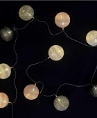 ΔΙΑΚΟΣΜΗΤΙΚΈΣ ΓΙΡΛΆΝΤΕΣ LED ΔΩΜΑΤΊΟΥ 10 LED BALL STRING LIGHTS GREYPINK SHADES LA10067