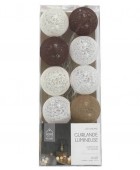 ΔΙΑΚΟΣΜΗΤΙΚΈΣ ΓΙΡΛΆΝΤΕΣ LED ΔΩΜΑΤΊΟΥ 10 LED BALL STRING LIGHTS BROWN SHADES LA10065