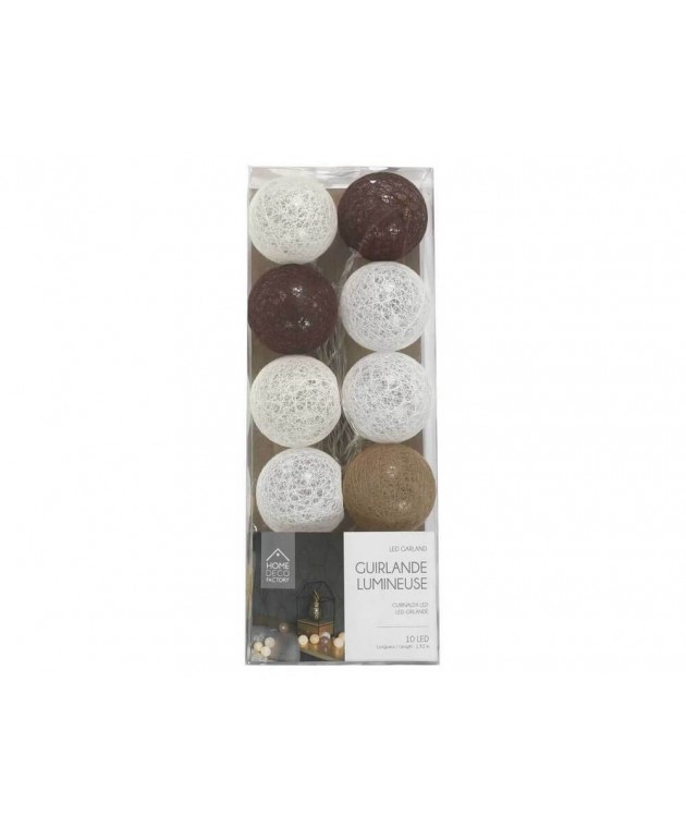 ΔΙΑΚΟΣΜΗΤΙΚΈΣ ΓΙΡΛΆΝΤΕΣ LED ΔΩΜΑΤΊΟΥ 10 LED BALL STRING LIGHTS BROWN SHADES LA10065