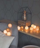 ΔΙΑΚΟΣΜΗΤΙΚΈΣ ΓΙΡΛΆΝΤΕΣ LED ΔΩΜΑΤΊΟΥ 10 LED BALL STRING LIGHTS BROWN SHADES LA10065