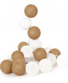 ΔΙΑΚΟΣΜΗΤΙΚΈΣ ΓΙΡΛΆΝΤΕΣ LED ΔΩΜΑΤΊΟΥ 20 LED BALL STRING LIGHTS GOLDEN WHITE SHADES LA10