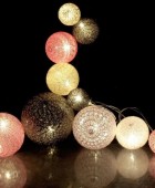 ΔΙΑΚΟΣΜΗΤΙΚΈΣ ΓΙΡΛΆΝΤΕΣ LED ΔΩΜΑΤΊΟΥ PINK MULTISIZE 10 LED GARLAND 100CM LA10298