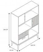 ΒΙΒΛΙΟΘΉΚΗ BIBLIOTHEQUE KLAUS M1 HD0086YGO Βιβλιοθήκες