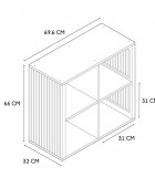 ΡΑΦΙΈΡΑ RANGEMENT MODULABLE 4 CASES KLAUS M1 HD0241FS Ραφιέρες