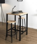 Τραπέζι και 2 Σκαμπό Loca Home Deco Factory Σκαμπό