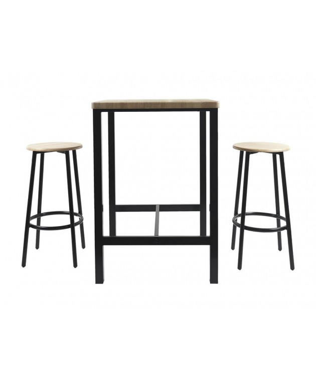 Τραπέζι και 2 Σκαμπό Loca Home Deco Factory Σκαμπό
