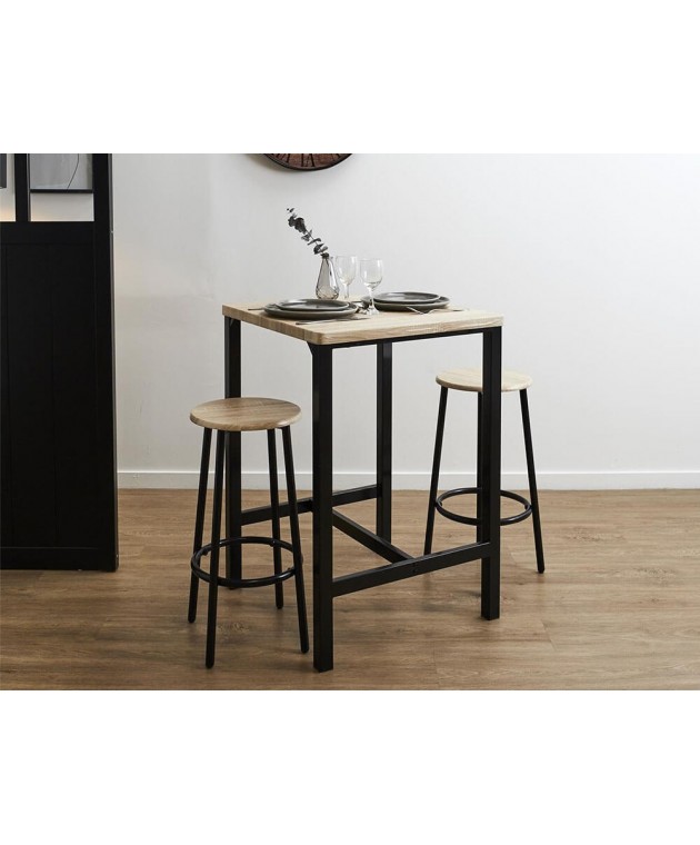 Τραπέζι και 2 Σκαμπό Loca Home Deco Factory Σκαμπό