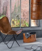 ΚΑΡΈΚΛΕΣ & ΠΟΛΥΘΡΌΝΕΣ DARIO CGNAC LEATHER COVER ATMOSPHERA 157282E