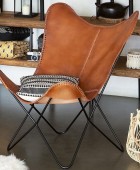 ΚΑΡΈΚΛΕΣ & ΠΟΛΥΘΡΌΝΕΣ DARIO CGNAC LEATHER COVER ATMOSPHERA 157282E