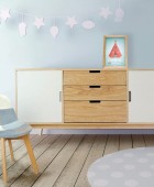 ΠΑΙΔΙΚΌ ΈΠΙΠΛΟ CΗΙLDΒ??S PATCHWORK CHAIR, LEONIE, BLUE A1/M2 HD67