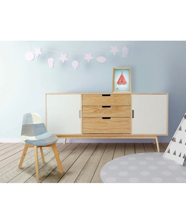 ΠΑΙΔΙΚΌ ΈΠΙΠΛΟ CΗΙLDΒ??S PATCHWORK CHAIR, LEONIE, BLUE A1/M2 HD67