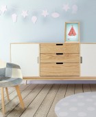 ΠΑΙΔΙΚΌ ΈΠΙΠΛΟ CΗΙLDΒ??S PATCHWORK ARMCHAIR, LEONIE, BLUE A1/M2 H