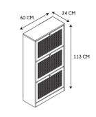 ΠΑΠΟΥΤΣΟΘΉΚΗ BALI 3 DOOR SHOE CABINET A1/M1 HD0207 Παπουτσοθήκες