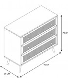 ΈΠΙΠΛΟ ΕΙΣΌΔΟΥ BALI 3-DRAWER CHEST A1/M1 HD7455 Έπιπλα Εισόδου